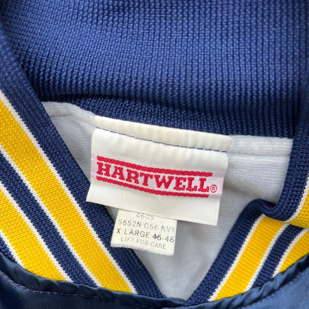Vintage US Submarine Veterans WWII Satin Bomber Jacket Navy Blue XL Pat Patrick - Picture 6 of 8
